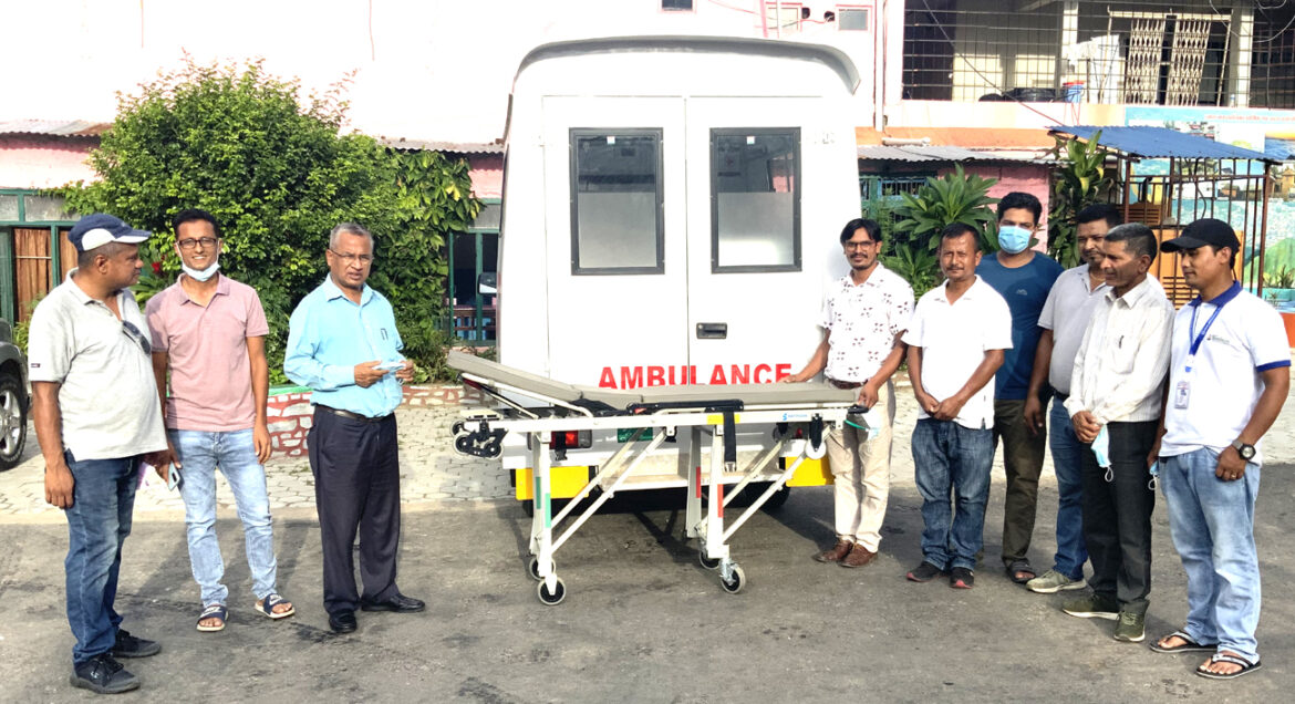 व्यासमा वातानुकुलित योद्धा एम्बुलेन्स
