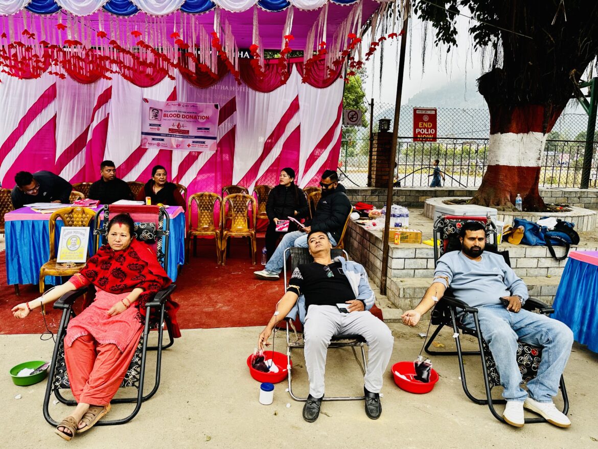 सचिन स्मृति रक्तदानमा २५ पिन्ट रगत संकलन